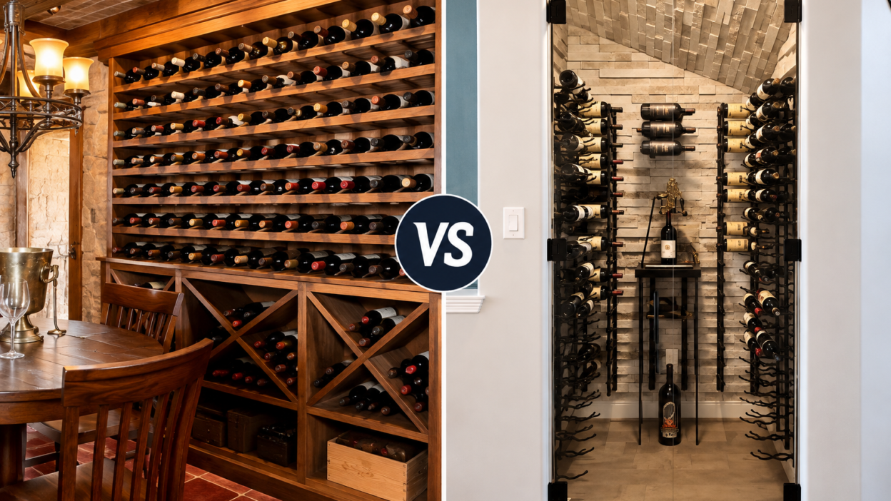 Horizontal vs Vertical Wrought Iron Rack