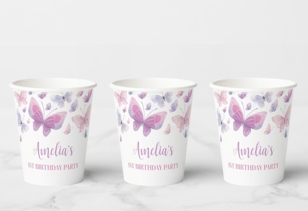 custom Butterfly paper cups