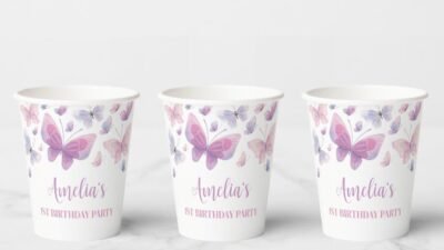 custom Butterfly paper cups