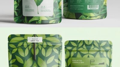 Custom Green Mylar Bags